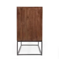 Punjab Handcrafted Boho Mango Wood 2 Door Sideboard French Gray/Antique Bronze - Christopher Knight Home -Baxton Studio Store GUEST 31775fda d7a3 489c a684 95652d05f836