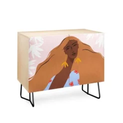 Maritza Lisa Woman Looking Back Credenza - Deny Designs