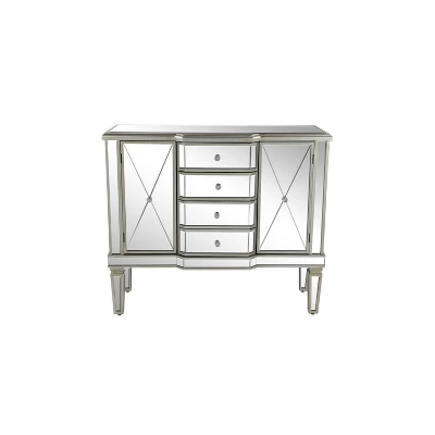 Glam Mirrored Rectangular Storage Cabinet Silver - Olivia & May 10 Glam Mirrored Rectangular Storage Cabinet Silver - Olivia & May - Image 8