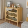 Aash 3-drawer Environmentally Friendly Bamboo Ccent Cabinet With Storage, Pale Yellow Finish- The Pop Maison -Baxton Studio Store GUEST 360be6d1 6896 4567 9855 aea8e83484d0