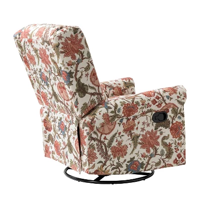 Franciscus Manual Swivel Transitional Glider Recliner With Nailhead Trims And Swivel Base | KARAT HOME 7 Franciscus Manual Swivel Transitional Glider Recliner With Nailhead Trims And Swivel Base | KARAT HOME - Image 5