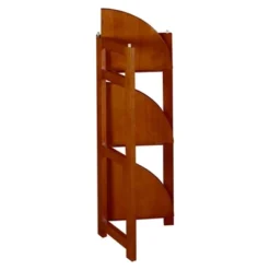 Cakewalk High Corner Folding Bookcase - Regency -Baxton Studio Store GUEST 385a0e52 5e07 4c46 bb8f 9f84d1b6275a