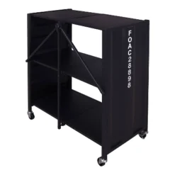 35" Conlig Steel Folding Bookcase With Wheels - MiBasics -Baxton Studio Store GUEST 38e68bdc ab85 48ab 8ef3 53cd3ad71691