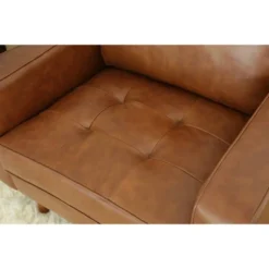 Hobbes Mid-Century Leather Armchair - Abbyson Living -Baxton Studio Store GUEST 38ec2983 bb01 4341 a6cb 4da9b8a2025a