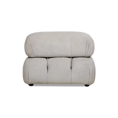 Jennifer Taylor Home Marcel 36 Inch Modular Modern Lounge Arm Chair, Pebble Gray Corduroy 5 Jennifer Taylor Home Marcel 36 Inch Modular Modern Lounge Arm Chair, Pebble Gray Corduroy - Image 3