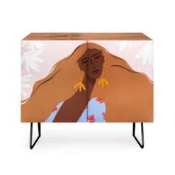 Maritza Lisa Woman Looking Back Credenza - Deny Designs -Baxton Studio Store GUEST 3979fde0 565c 461e 8a9c ebd473557cd4