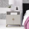 Kelly Accent Cabinet White/Taupe - Paris Hilton X The Novogratz 1 Kelly Accent Cabinet White/Taupe - Paris Hilton X The Novogratz -Baxton Studio Store GUEST 39b70761 2931 402a 92fa 572f318c8ae7