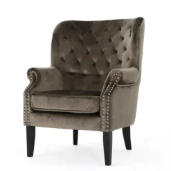 Tomlin New Velvet Club Chair - Christopher Knight Home -Baxton Studio Store GUEST 3bda3ab9 8f65 42ac b0cf 064576528fc1