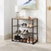 4 Tier Shoe Rack Black Metal With Natural Wood - Brightroom™ -Baxton Studio Store GUEST 3bdfbf84 9c6c 49cf 9810 7a0a400060fc