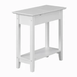 American Heritage Flip Top End Table With Charging Station And Shelf - Breighton Home -Baxton Studio Store GUEST 3d509602 5c81 43f7 9ebd b6307f34291b