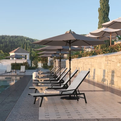 Flash Furniture Brazos Adjustable Chaise Lounge Chair With Arms, All-Weather Outdoor Five-Position Recliner 5 Flash Furniture Brazos Adjustable Chaise Lounge Chair With Arms, All-Weather Outdoor Five-Position Recliner - Image 3