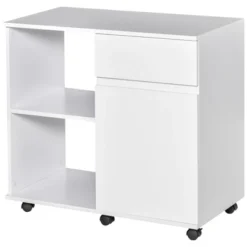 HOMCOM Filing Cabinet/Printer Stand With Open Storage Shelves, For Home Or Office Use, Including An Easy Drawer -Baxton Studio Store GUEST 406fa8bb b7c4 4c8a a718 64036be23bf3