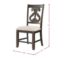 Stanford Wooden Swirl Back Chair Brown - Picket House Furnishings -Baxton Studio Store GUEST 40c6f045 279b 448a 83d8 b57a2379cb2b