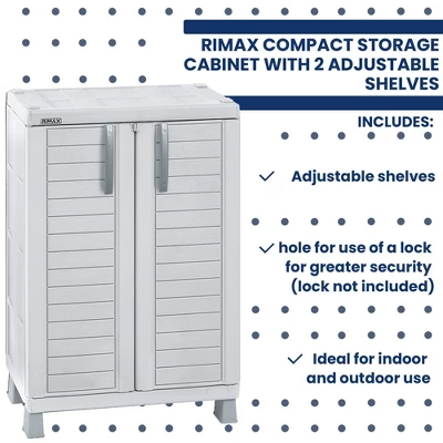 Medium Storage Cabinet Light Gray - Inval 6 Medium Storage Cabinet Light Gray - Inval - Image 4