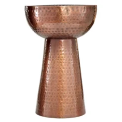 Hammered Metal Drum End Table Bronze - Olivia & May 9 Hammered Metal Drum End Table Bronze - Olivia & May -Baxton Studio Store GUEST 4397aebb 183b 49e2 8f34 09ebe434abd2