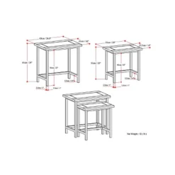 2pc Rhonda Solid Mango Wood Nesting Side Table - Wyndenhall -Baxton Studio Store GUEST 45ad1355 02be 4bf5 904d 0091170ec085