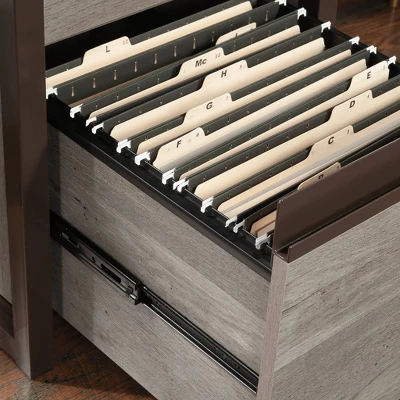 72.047" Manhattan Gate Narrow 2 Shelf Storage Tower Bookcase Mystic Oak - Sauder 5 72.047" Manhattan Gate Narrow 2 Shelf Storage Tower Bookcase Mystic Oak - Sauder - Image 3