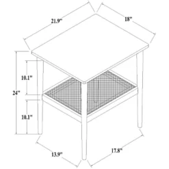 Wood & Cane Square Accent Side Table - Hearth & Hand™ With Magnolia -Baxton Studio Store GUEST 46b28839 eb42 4b32 a0f7 6d40fd6b5238