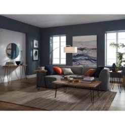 Alaterre Furniture Hairpin Live Edge Round End Table Metal And Wood Natural Brown 9 Alaterre Furniture Hairpin Live Edge Round End Table Metal And Wood Natural Brown -Baxton Studio Store GUEST 46ba6132 3b06 4152 842a d5756a0243ea