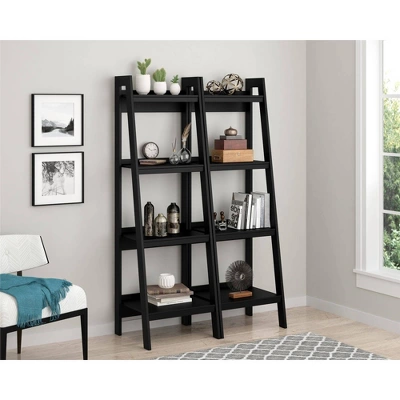 Viewfield 4 Shelf Ladder Bookcase Bundle - Room & Joy 3 Viewfield 4 Shelf Ladder Bookcase Bundle - Room & Joy