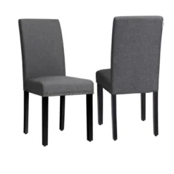 Tangkula 2-Piece Upholstered Linen Fabric Dining Chairs With High Backrest & Padded Seat 16 Tangkula 2-Piece Upholstered Linen Fabric Dining Chairs With High Backrest & Padded Seat -Baxton Studio Store GUEST 480d9886 4eab 4d4a b258 94f34e8eaaaa
