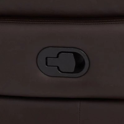 Elm Lane Newport Dark Brown Faux Leather Recliner Chair Modern Armchair Comfortable Push Manual Reclining Footrest For Bedroom Living Room Reading 5 Elm Lane Newport Dark Brown Faux Leather Recliner Chair Modern Armchair Comfortable Push Manual Reclining Footrest For Bedroom Living Room Reading - Image 3