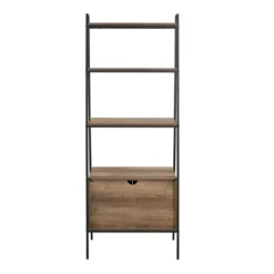 72" Open Shelf And Closed Storage Cabinet Ladder Bookcase - Saracina Home -Baxton Studio Store GUEST 48b42602 a941 4f60 80c3 bd3ce1969bfa