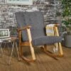 Harvey Mid-Century Modern Fabric Rocking Chair - Christopher Knight Home -Baxton Studio Store GUEST 4960f73c b63f 4796 8f67 12888ae08555