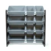 Sumatra Toy Storage Organizer With Storage Bins Espresso/Gray - Humble Crew