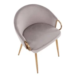 Claire Velvet/Steel Dining Chair Gold/Silver - LumiSource -Baxton Studio Store GUEST 49d1c3c6 f700 4bf6 ad7e ed05c66d9b88