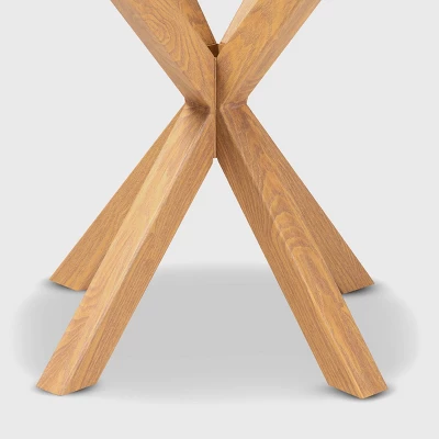 Lida Glass And Wood Finished End Table Clear/Natural - Baxton Studio 4 Lida Glass And Wood Finished End Table Clear/Natural - Baxton Studio - Image 2