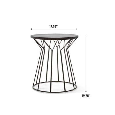 Fleur Side Table Noir Black - Adore Decor 8 Fleur Side Table Noir Black - Adore Decor - Image 6