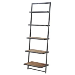 72.25" Laredo 5 Tier Ladder Bookcase/shelf Natural/Antique Black - Breighton Home 9 72.25" Laredo 5 Tier Ladder Bookcase/shelf Natural/Antique Black - Breighton Home -Baxton Studio Store GUEST 49fb6ff4 b141 4085 9f77 23b7412c1b3e