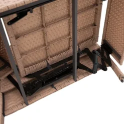 Outsunny Patio Recliner, Outdoor Reclining Chair With Flip-Up Side Table, All-Weather Wicker Metal Frame Chaise With Footrest, Cushions -Baxton Studio Store GUEST 4aa048eb ec91 4723 a5ef 7ce557c53e18