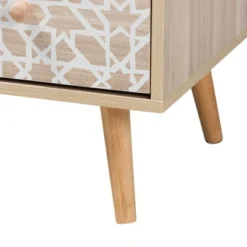 Beau Two-Tone Wood 3 Drawer Storage Cabinet White/Natural Brown - Baxton Studio -Baxton Studio Store GUEST 4b8974b4 17e2 426a b00b 20baffc15867