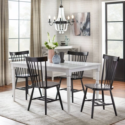 Set Of 2 Venice High Back Contemporary Windsor Dining Chairs - Buylateral 3 Set Of 2 Venice High Back Contemporary Windsor Dining Chairs - Buylateral