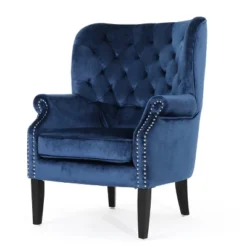 Tomlin New Velvet Club Chair - Christopher Knight Home -Baxton Studio Store GUEST 4cd368fe d954 4d68 b416 fe60b42d30d9