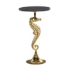 Coastal Seahorse Accent Table Gold - Olivia & May