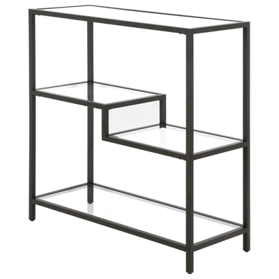 36" Tall Black Bronze Bookcase - Henn&Hart 5 36" Tall Black Bronze Bookcase - Henn&Hart - Image 3