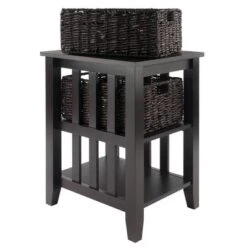 Morris Side Table With Baskets Espresso/Chocolate - Winsome -Baxton Studio Store GUEST 4fceb27e e0cd 426d bb34 289b3c815bd5