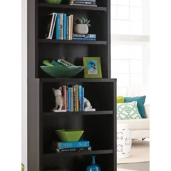 82" 6 Shelf Hutch Bookcase Black/Walnut - ClosetMaid 6 82" 6 Shelf Hutch Bookcase Black/Walnut - ClosetMaid -Baxton Studio Store GUEST 50c01ab2 ca5a 4895 8205 1884120f647d