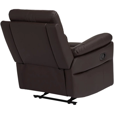 Elm Lane Newport Dark Brown Faux Leather Recliner Chair Modern Armchair Comfortable Push Manual Reclining Footrest For Bedroom Living Room Reading 10 Elm Lane Newport Dark Brown Faux Leather Recliner Chair Modern Armchair Comfortable Push Manual Reclining Footrest For Bedroom Living Room Reading - Image 8