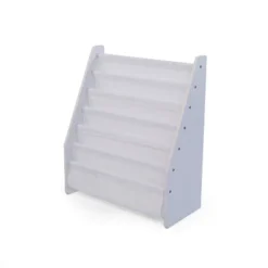 Kids' Cambridge Supersized Bookshelf 6 Tier Book Rack Organizer White - Humble Crew