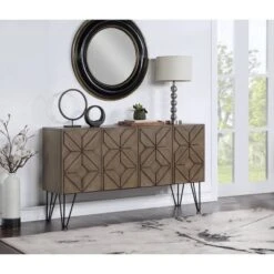 Charlotte 4 Door Credenza Brown - Treasure Trove Accents -Baxton Studio Store GUEST 52e83b9c 321d 4445 8f22 0a351731f325