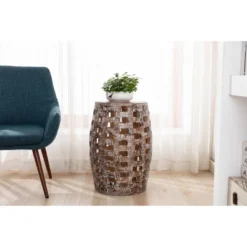 26" Hampton Side Table Weathered Walnut - Boraam -Baxton Studio Store GUEST 53d1a5dc 96be 4efc ad34 a4ac40f9b52d