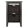 Morris Side Table With Baskets Espresso/Chocolate - Winsome 2 Morris Side Table With Baskets Espresso/Chocolate - Winsome -Baxton Studio Store GUEST 540a3d94 d587 4b50 bdcd 0c935b56d001