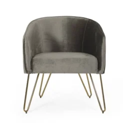 Grelton Modern Glam Velvet Club Chair With Hairpin Legs - Christopher Knight Home 20 Grelton Modern Glam Velvet Club Chair With Hairpin Legs - Christopher Knight Home -Baxton Studio Store GUEST 54874bc6 64a2 45db 8fce e09b555e208f