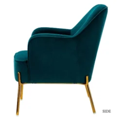 Odo Upholstered Accent Chair Velvet Comfy Living Room Arm Chair | Karat Home -Baxton Studio Store GUEST 55284448 998b 4548 b1fd 5adfd38d14dd
