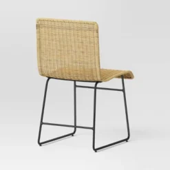 Chapin Modern Woven Dining Chair With Metal Legs Threshold - Threshold™ -Baxton Studio Store GUEST 58887258 ecd5 4bfd b779 69deaa04d1e0