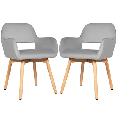 Costway Set Of 2 Modern Accent Armchairs Velvet Fabric Leisure Chairs Club Guest YellowBlue Grey 13 Costway Set Of 2 Modern Accent Armchairs Velvet Fabric Leisure Chairs Club Guest YellowBlue Grey - Image 11